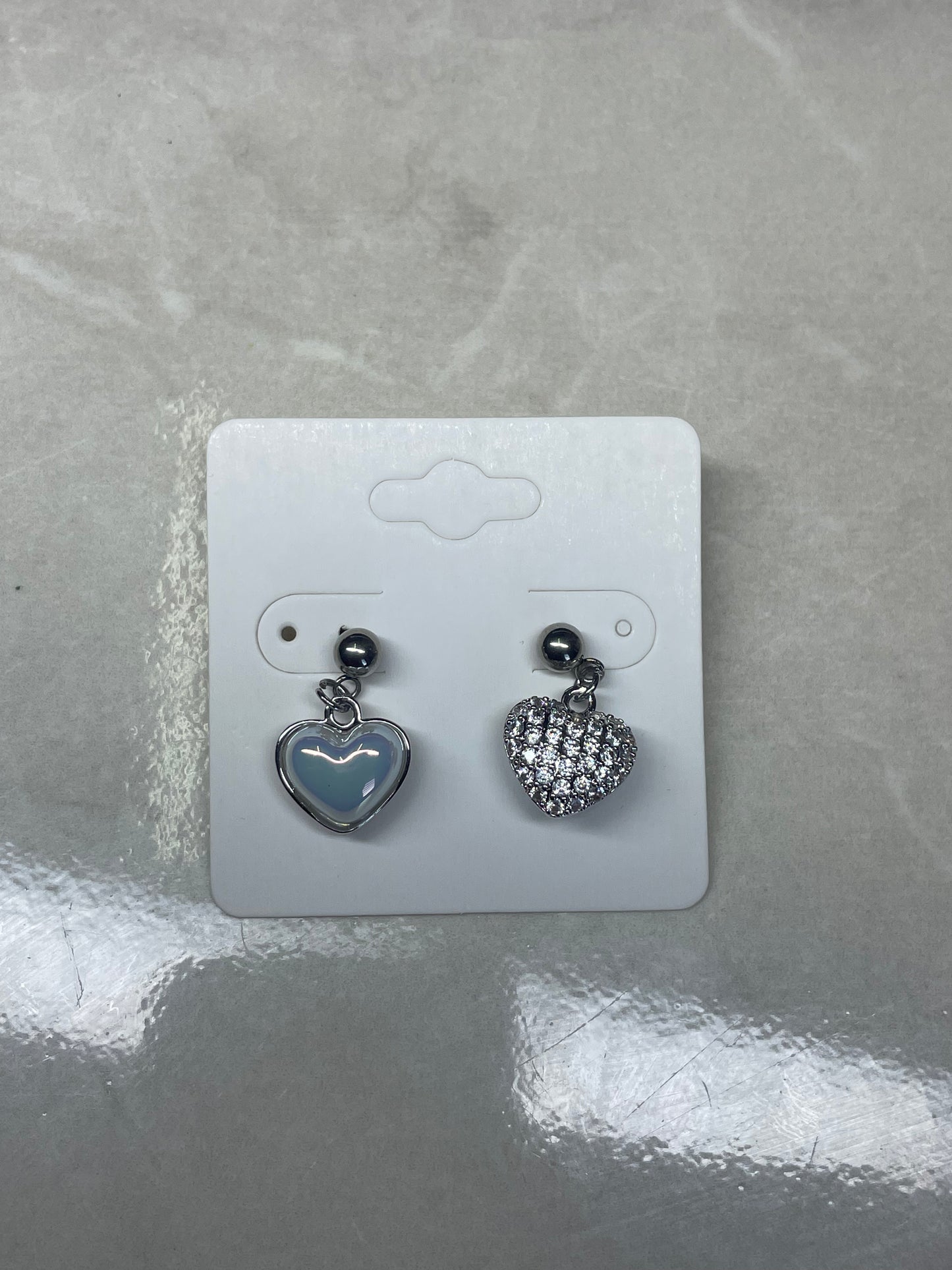 Reversible Heart Drop Earrings