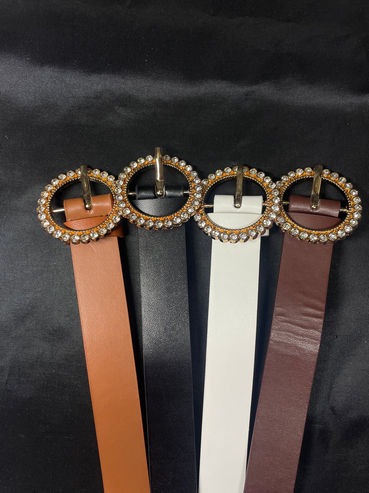 Glam Crystal Buckle Belt