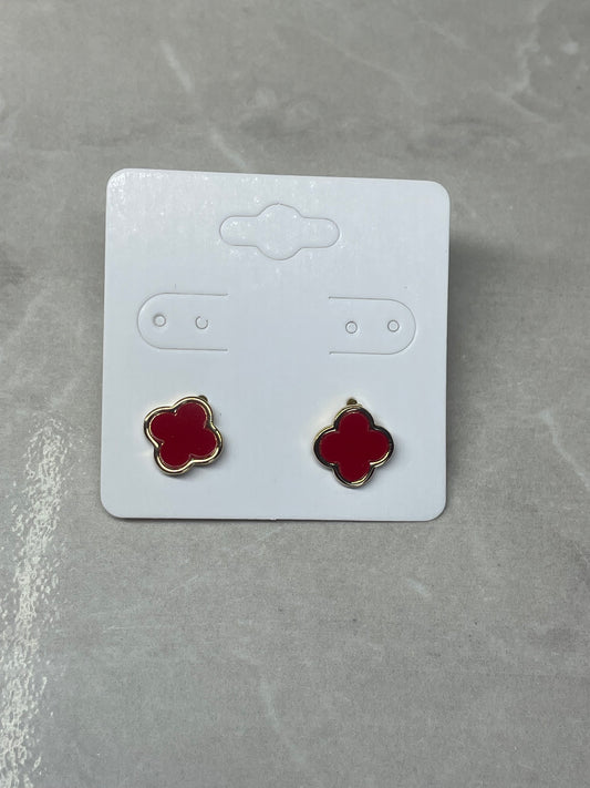 Clover Charm Studs
