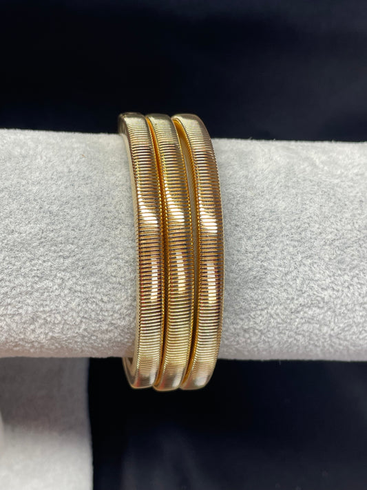 3pcs Golden Coil Bracelets